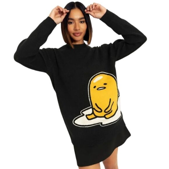 Lazy Gudetama Oversized Knit Sweater - Picture 4 of 5